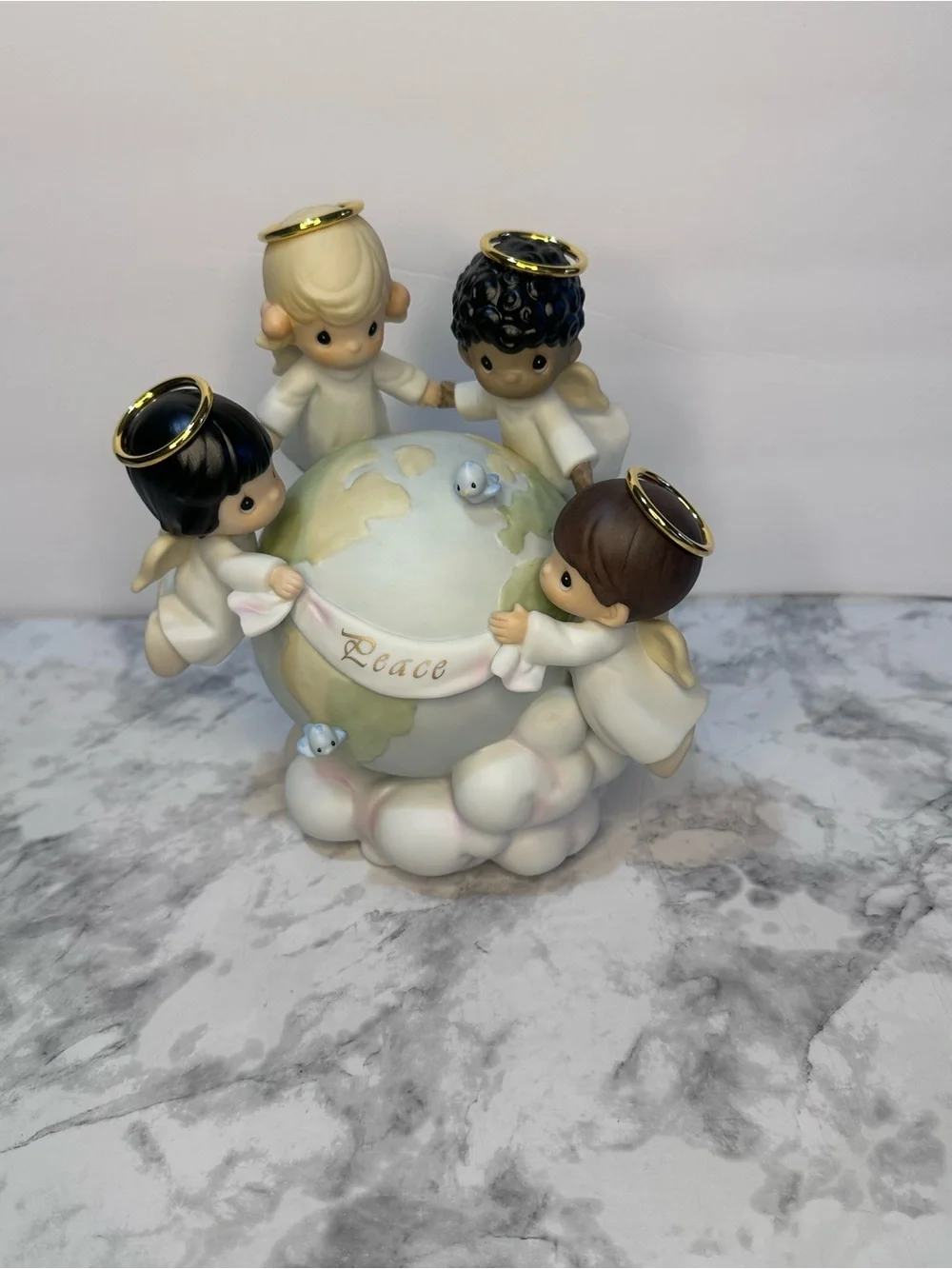Precious Moments His Love Will Uphold The World 1998 Angel Figurine Enesco